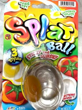 🆕 NEW IN BOX! 🥚 Sticky Splat Egg Yolk Ball Toy ✨ JA-RU Squishy Stress Throw 🔥